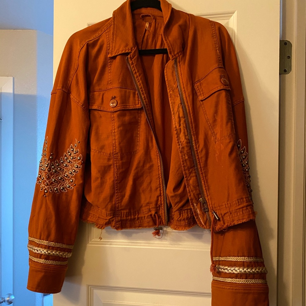 Free people cropped military jacket